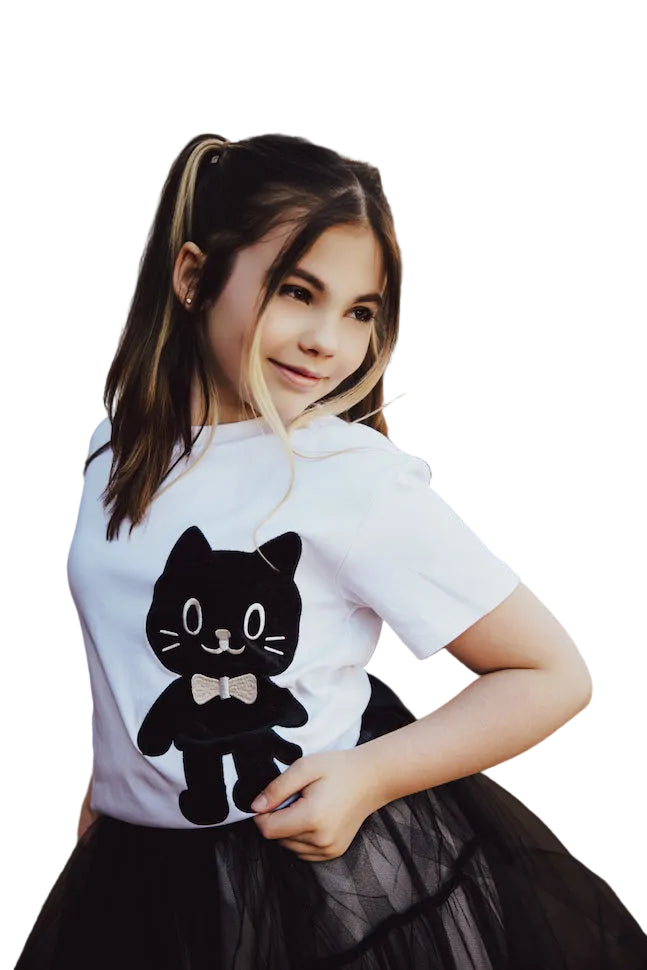 Mist Cat White T-Shirt