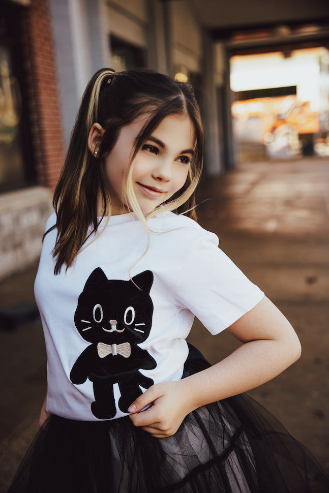 Mist Cat White T-Shirt