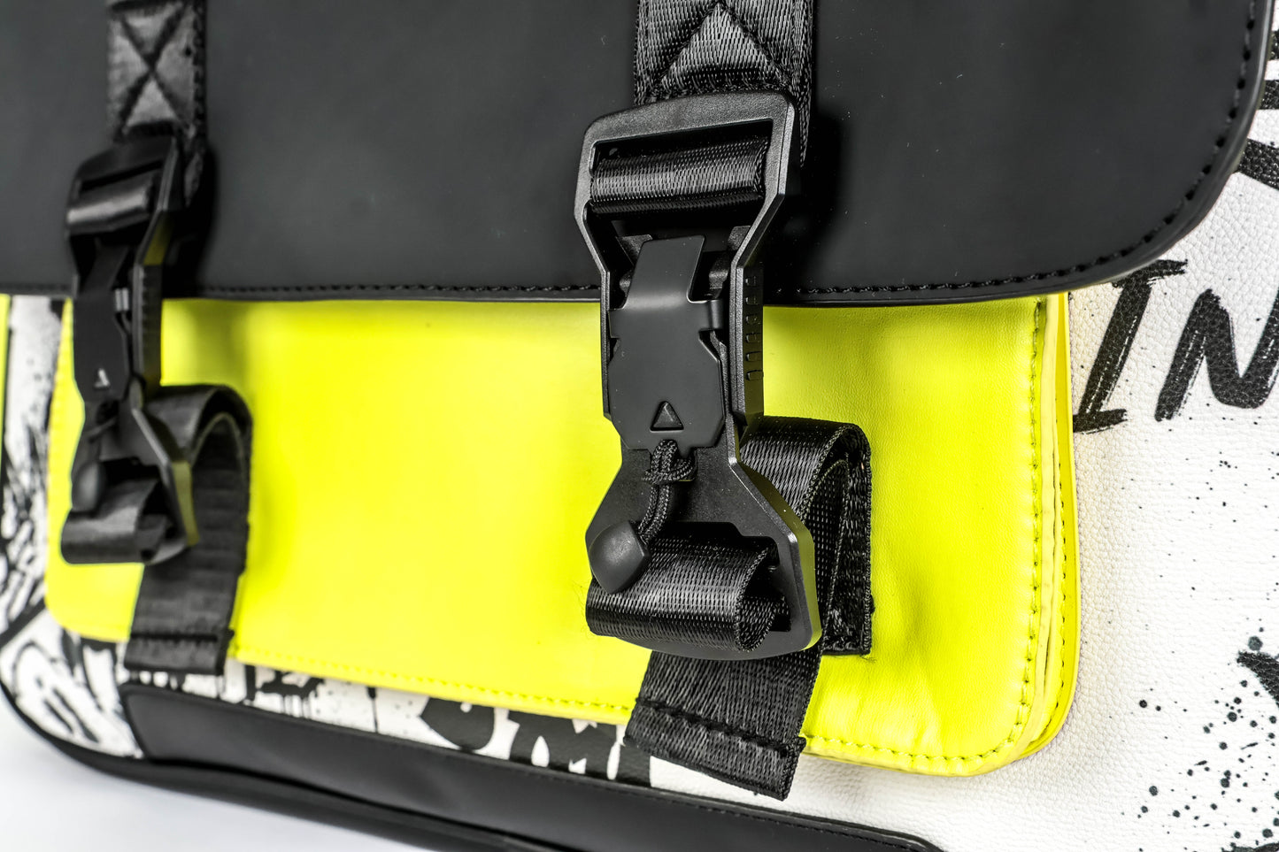 Yellow & monochrome backpack