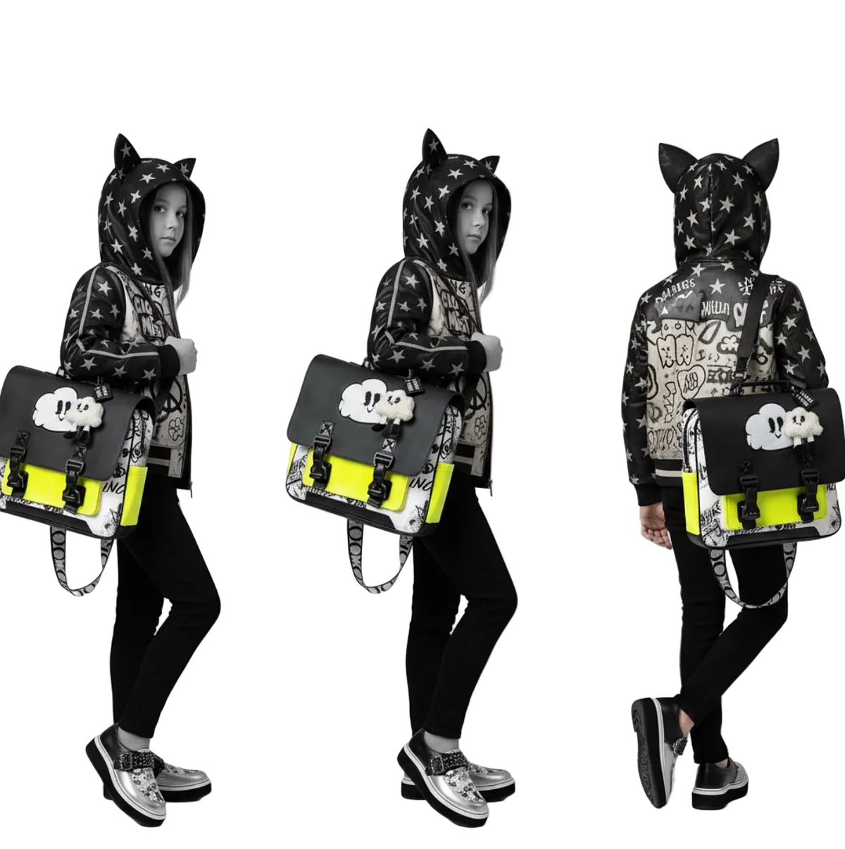 Yellow & Monochrome Backpack