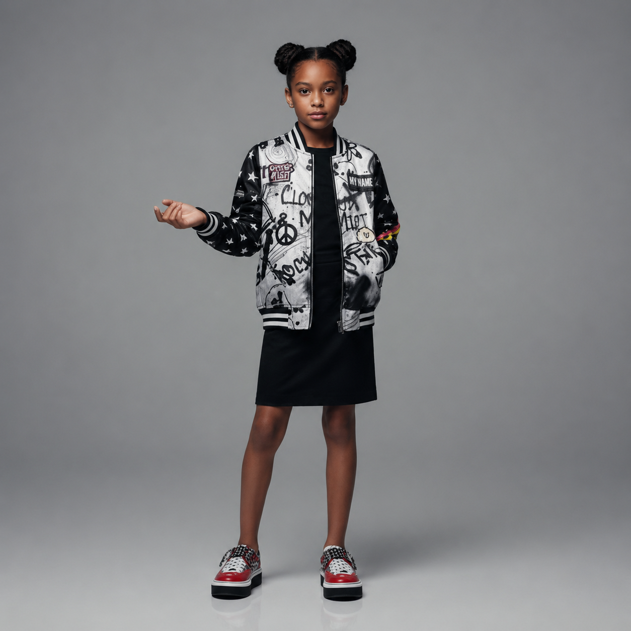 B&W Stars Bomber Jacket