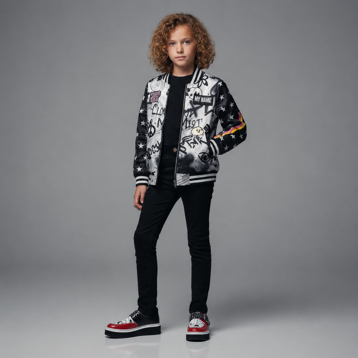 B&W Stars Bomber Jacket
