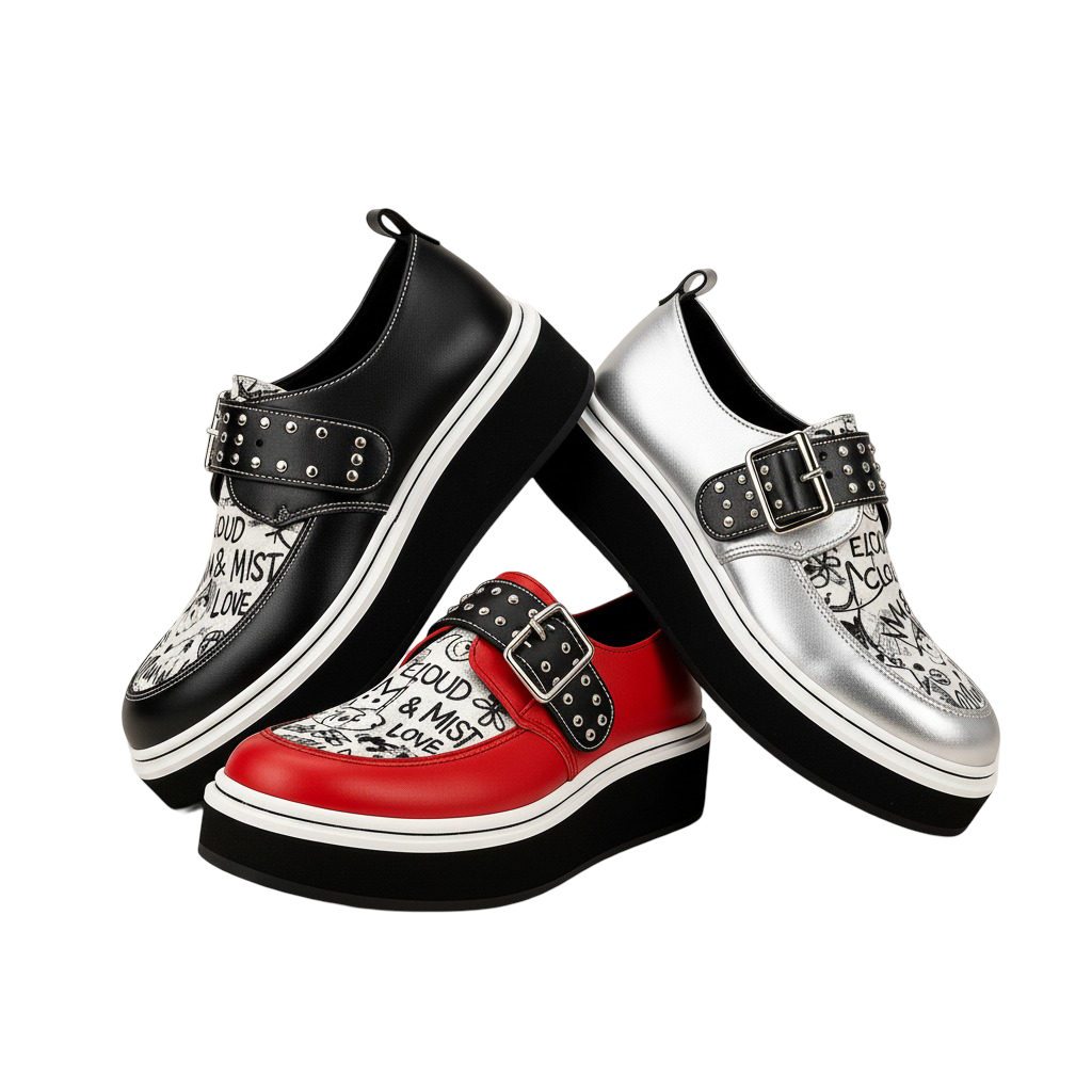 Graffiti Luxe Creeper – Red, Black, and Silver Edition " AVAILABLE NOW"