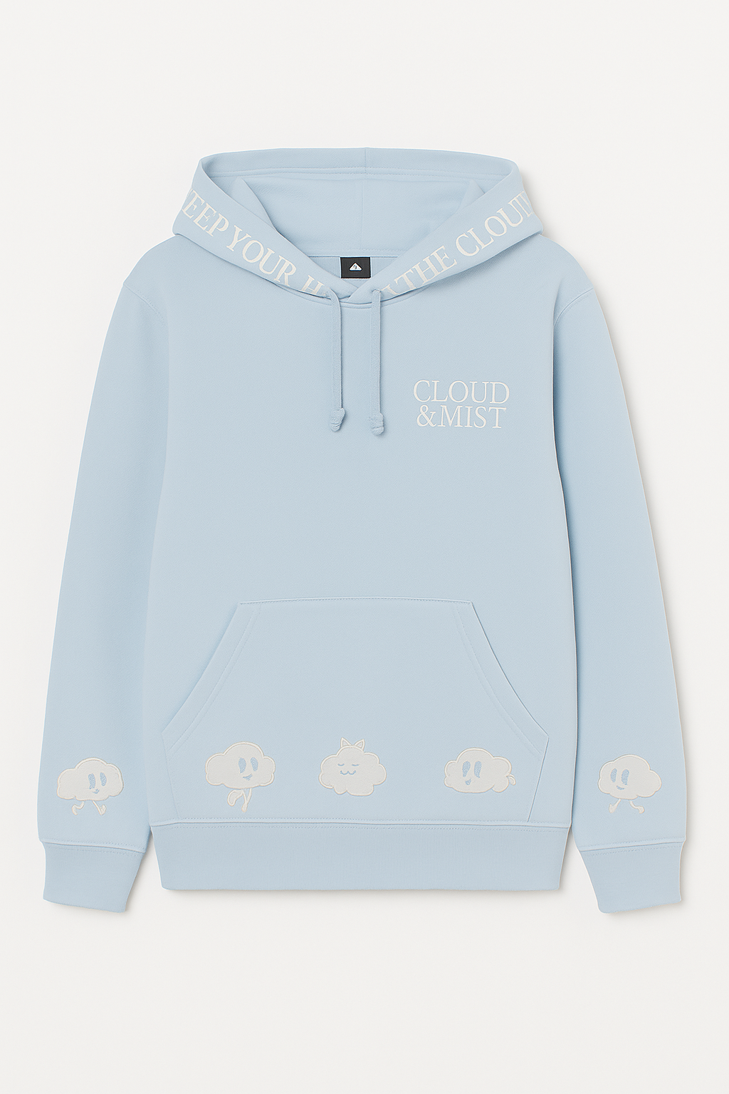 Keep your head in the clouds hoodie - light blue