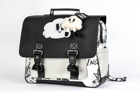 Gray & monochrome backpack