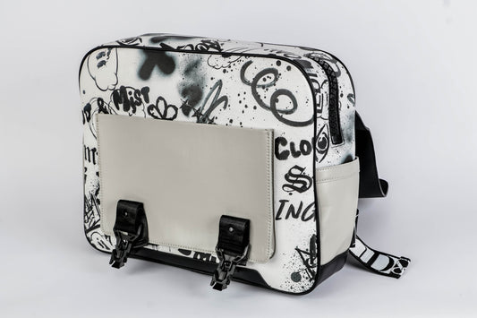 Gray & monochrome backpack