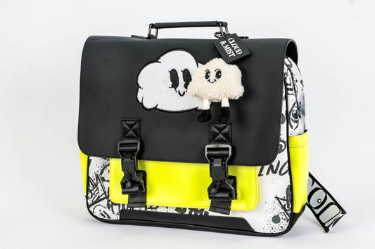 Yellow & monochrome backpack