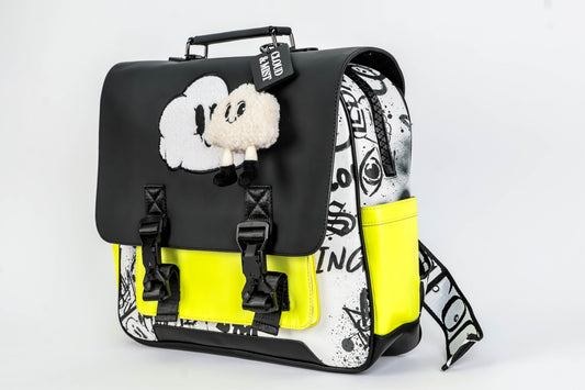 Yellow & monochrome backpack