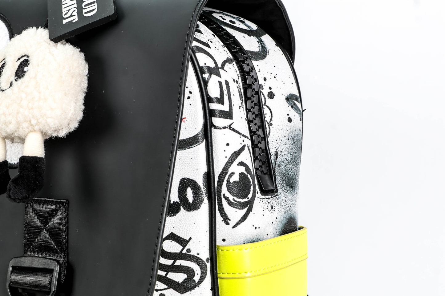 Yellow & monochrome backpack