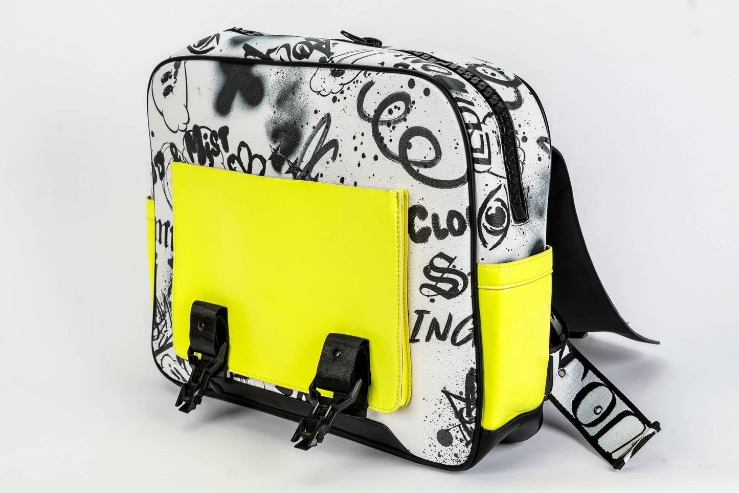 Yellow & monochrome backpack