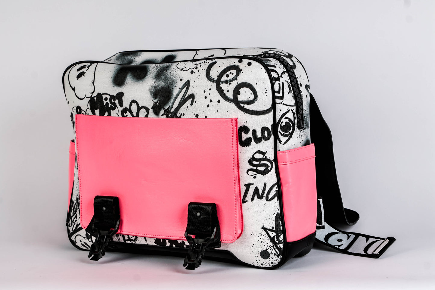Pink & monochrome backpack