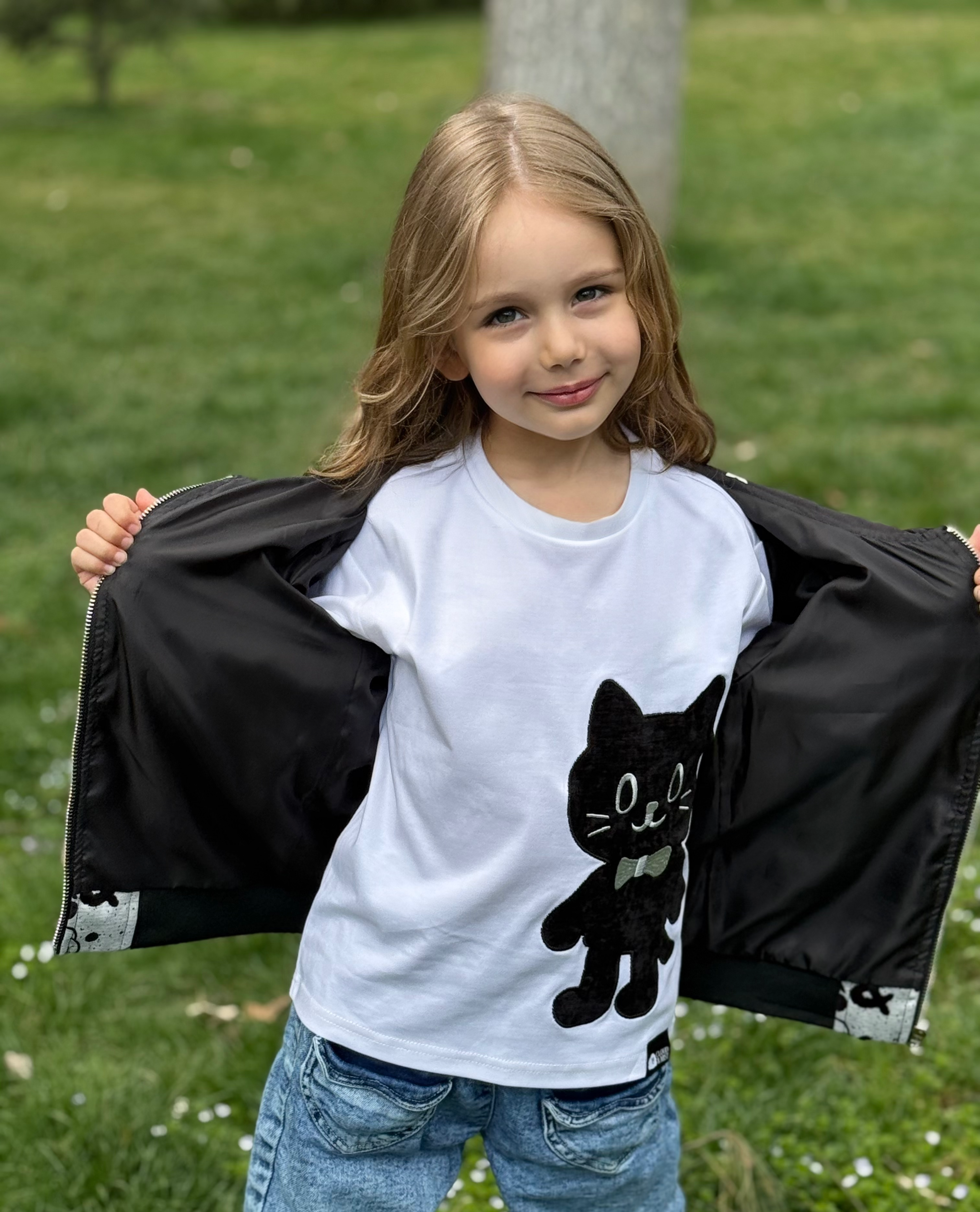Mist Cat White T-Shirt