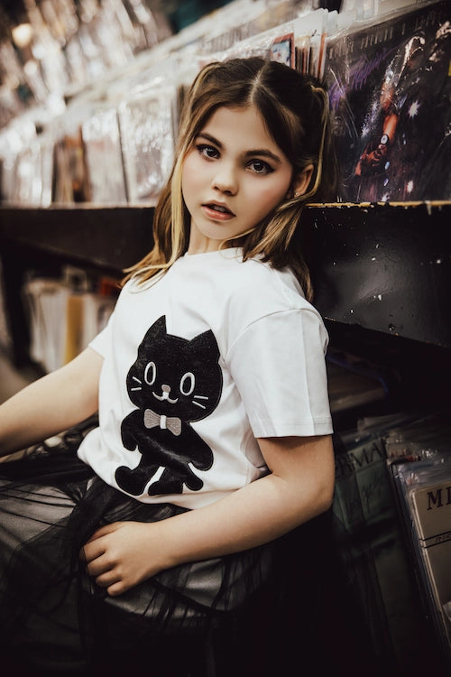 Mist Cat White T-Shirt