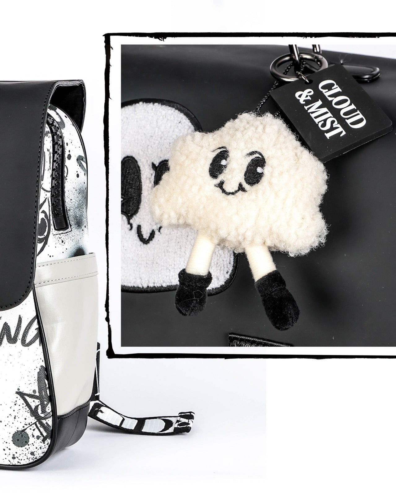 Gray & monochrome backpack