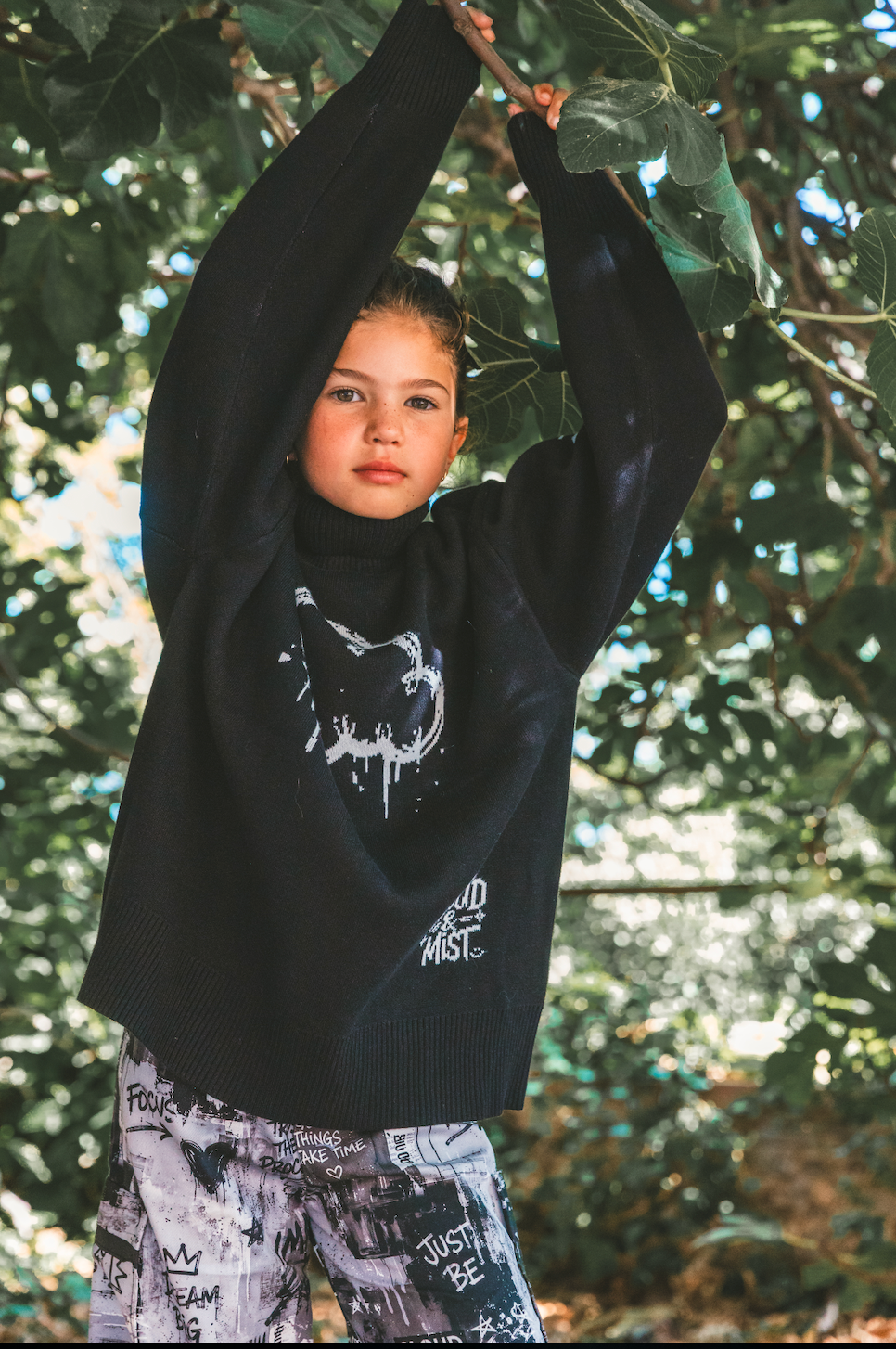 C&M Black Oversized Turtleneck
