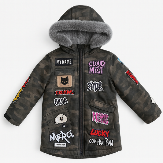 Gray military jacket